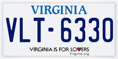 VA license plate VLT6330