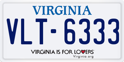 VA license plate VLT6333