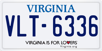 VA license plate VLT6336