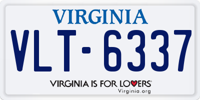 VA license plate VLT6337