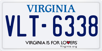 VA license plate VLT6338