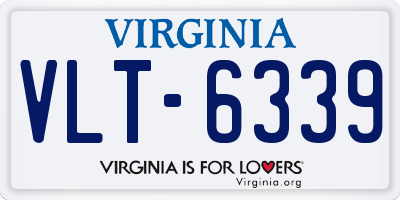 VA license plate VLT6339