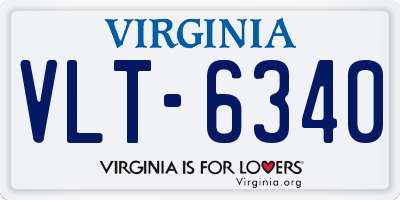 VA license plate VLT6340