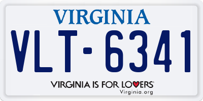 VA license plate VLT6341