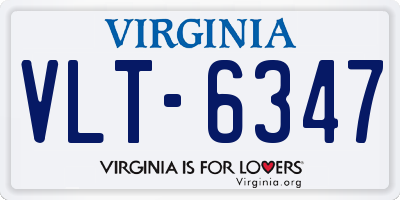 VA license plate VLT6347
