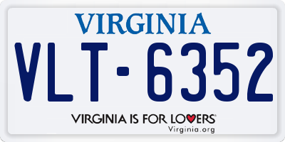 VA license plate VLT6352