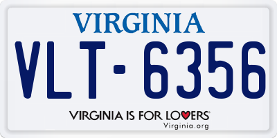 VA license plate VLT6356