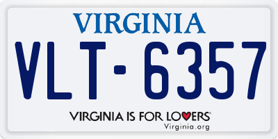 VA license plate VLT6357