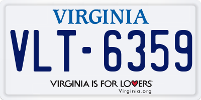 VA license plate VLT6359