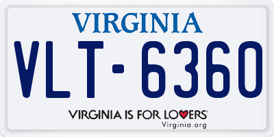 VA license plate VLT6360