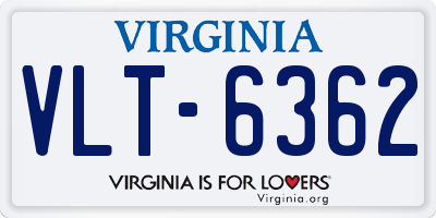 VA license plate VLT6362