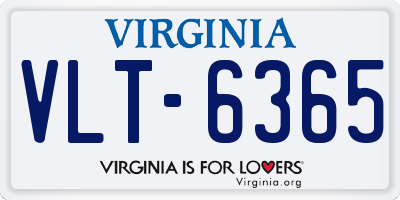 VA license plate VLT6365