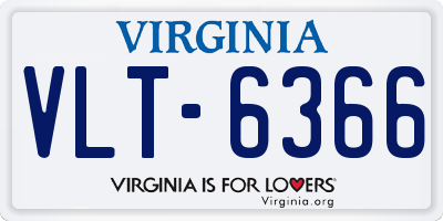 VA license plate VLT6366
