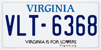 VA license plate VLT6368
