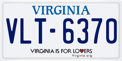 VA license plate VLT6370