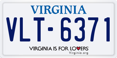 VA license plate VLT6371