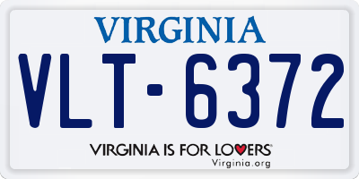 VA license plate VLT6372