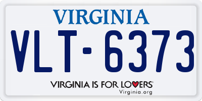 VA license plate VLT6373