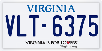 VA license plate VLT6375
