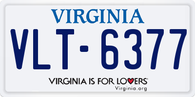 VA license plate VLT6377
