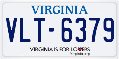 VA license plate VLT6379