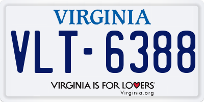 VA license plate VLT6388