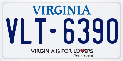VA license plate VLT6390