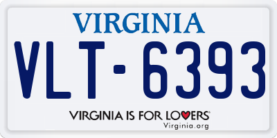 VA license plate VLT6393
