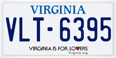 VA license plate VLT6395