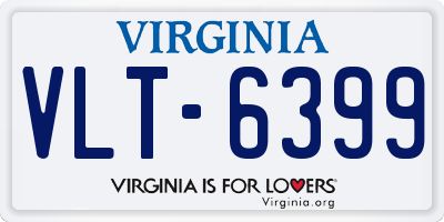 VA license plate VLT6399