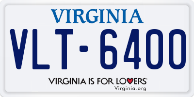 VA license plate VLT6400