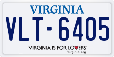 VA license plate VLT6405