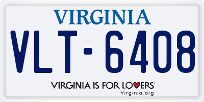 VA license plate VLT6408