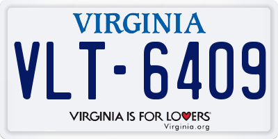 VA license plate VLT6409