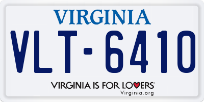 VA license plate VLT6410