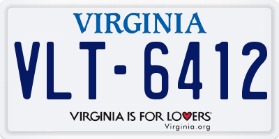 VA license plate VLT6412