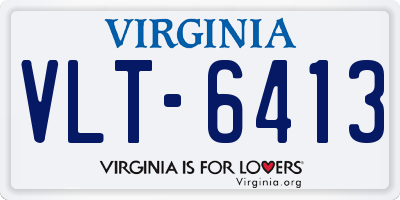 VA license plate VLT6413