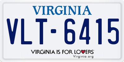 VA license plate VLT6415