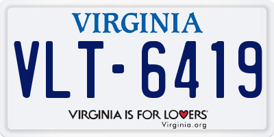 VA license plate VLT6419