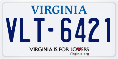VA license plate VLT6421