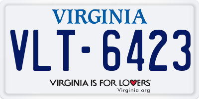 VA license plate VLT6423