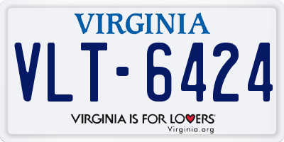 VA license plate VLT6424