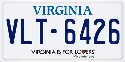 VA license plate VLT6426