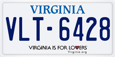 VA license plate VLT6428
