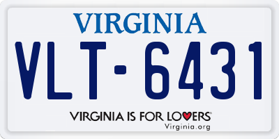 VA license plate VLT6431