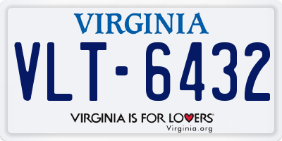 VA license plate VLT6432