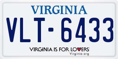 VA license plate VLT6433