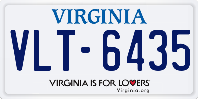 VA license plate VLT6435