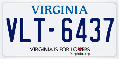 VA license plate VLT6437