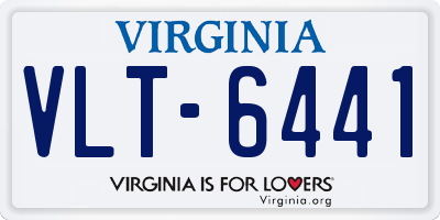VA license plate VLT6441
